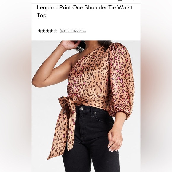Express Leopard Print One Shoulder Tie - Picture 7 of 10
